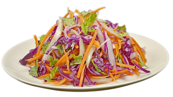 Salade chou carotte échalotte