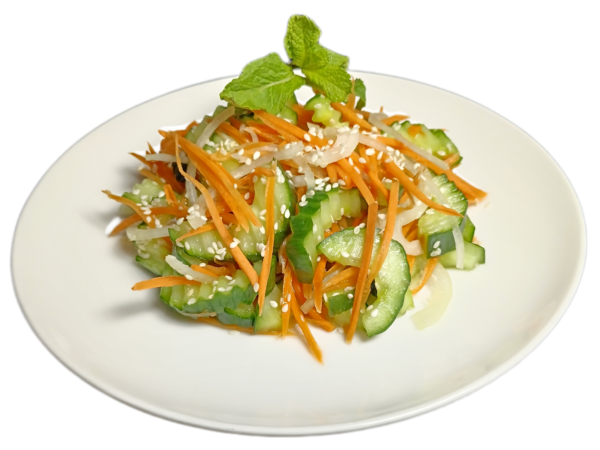 Salade concombre carotte sésame